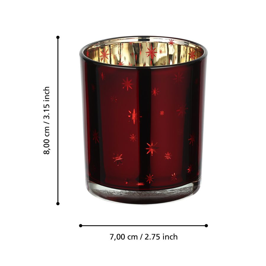 TEELICHTHALTER WS/ROT Ø70 H-80 LUKUT - TEELICHTHALTER WS/ROT Ø70 H-80 LUKUT