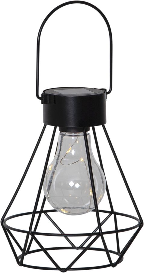 Solar Decoration Eddy - Schwarz, Lichtfarbe Warmweiss