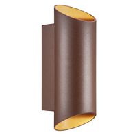 Nico Round 22, Wandleuchte, Rost - GU10, IP54, max.2*25W