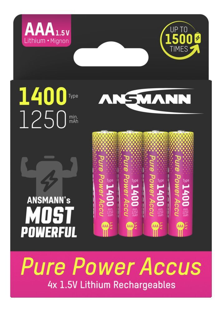 Pure Power Li-Ion Akku Micro AAA Typ 1400 (min. 1250 mAh) - Akku