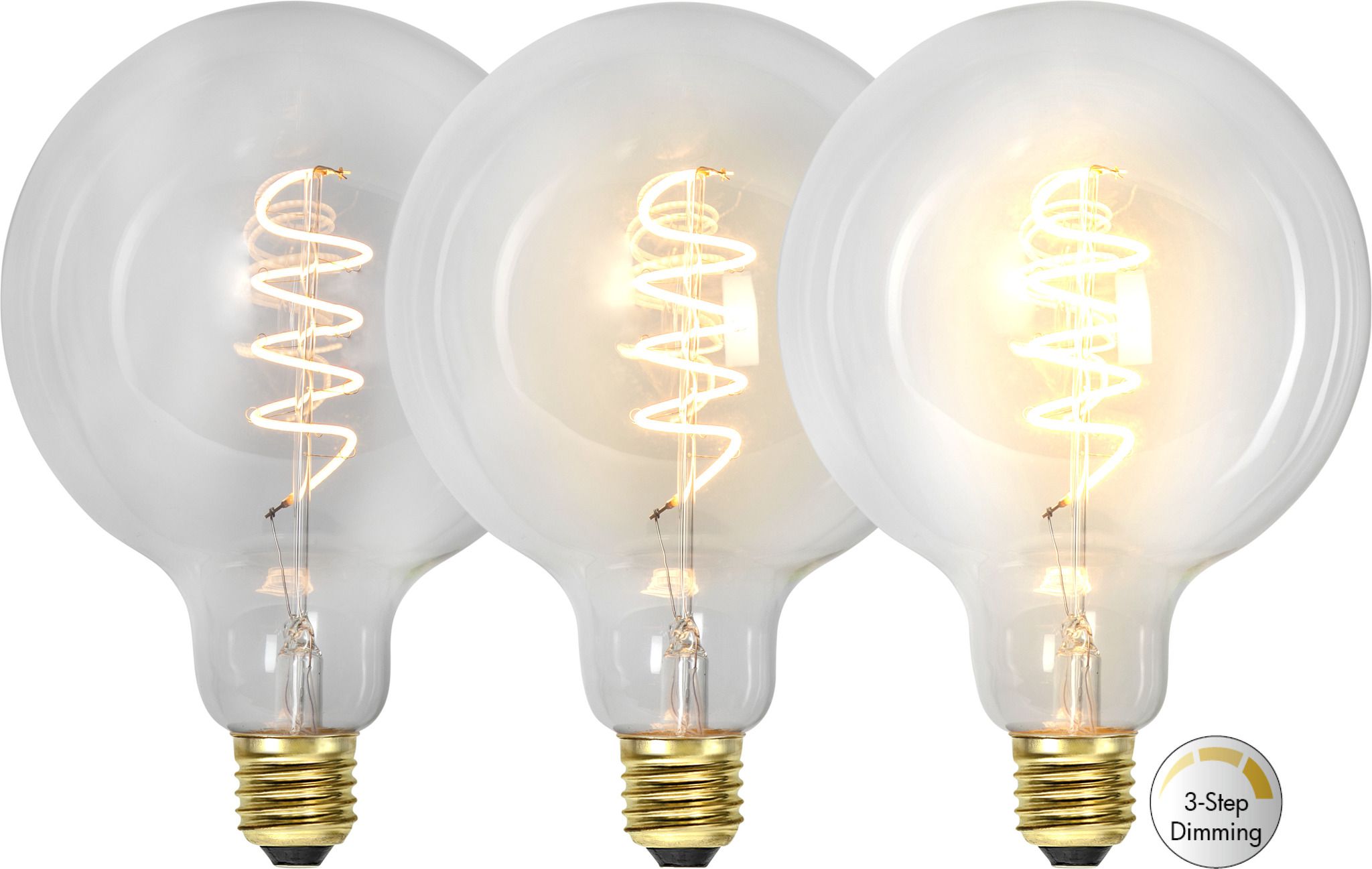 LED Leuchtmittel E27 G125 Decoled Spiral Clear 3-step - E27, 270Lm, 2100K, 4W, 220-240V AC