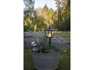 LED Grablicht Flame Laterne - Outdoor, Schwarz, 52cm Höhe, Timerfunktion