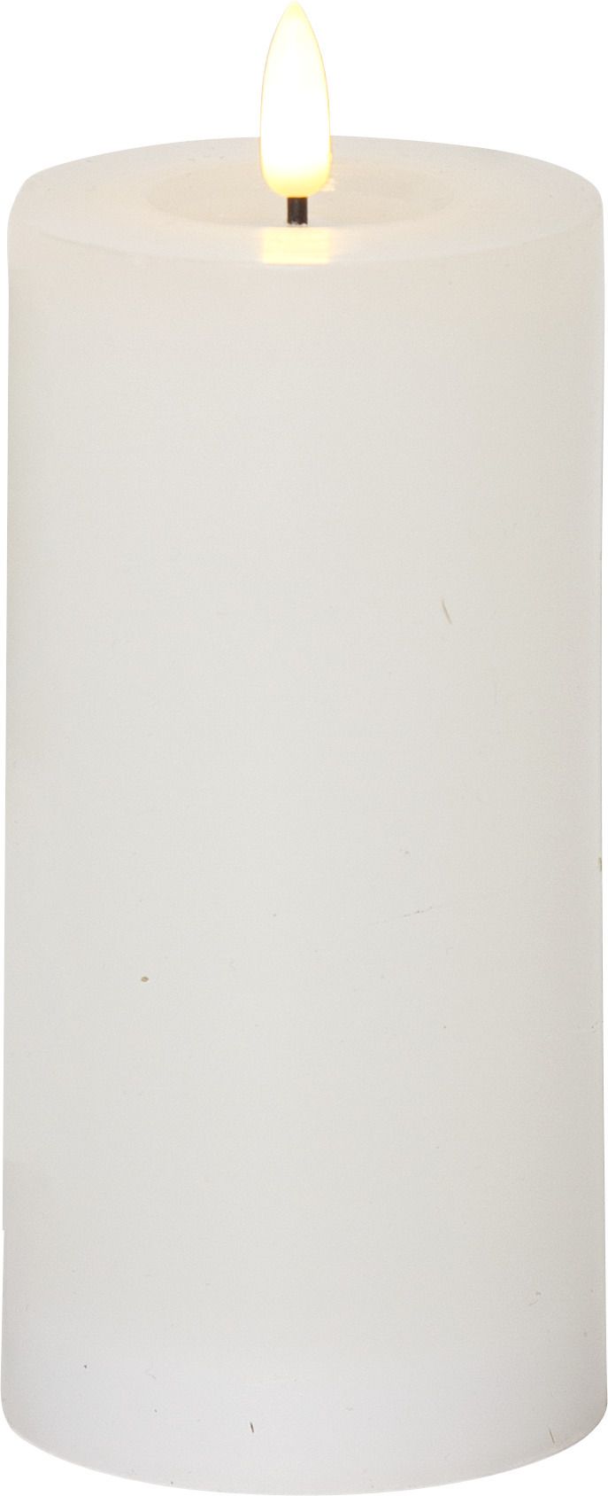 LED Pillar Kerze Flamme Flow - Indoor, Weiss, 17.5 cm höhe, Timerfunktion