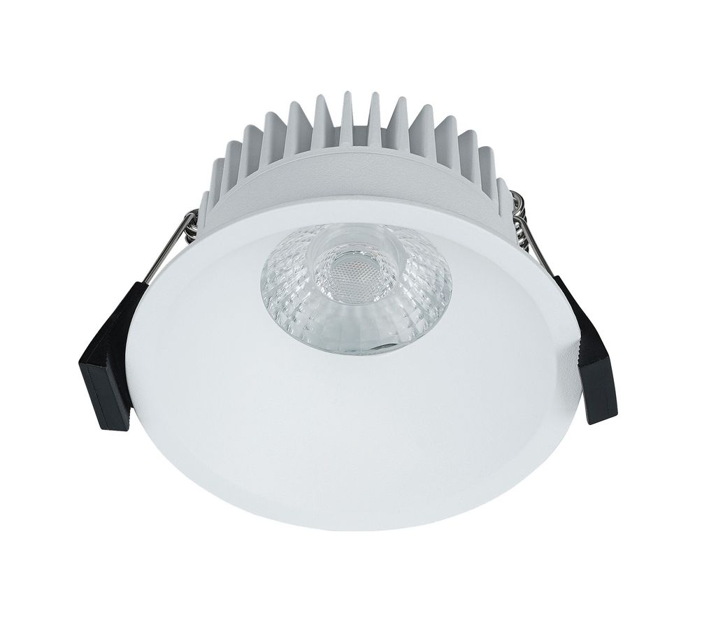 LED Einbaudownlight ALBRIC - 8W, 535lm, 2700K, IP44, CRI 90, weiss, dimmbar, D=90mm, H=49mm, BL=83mm