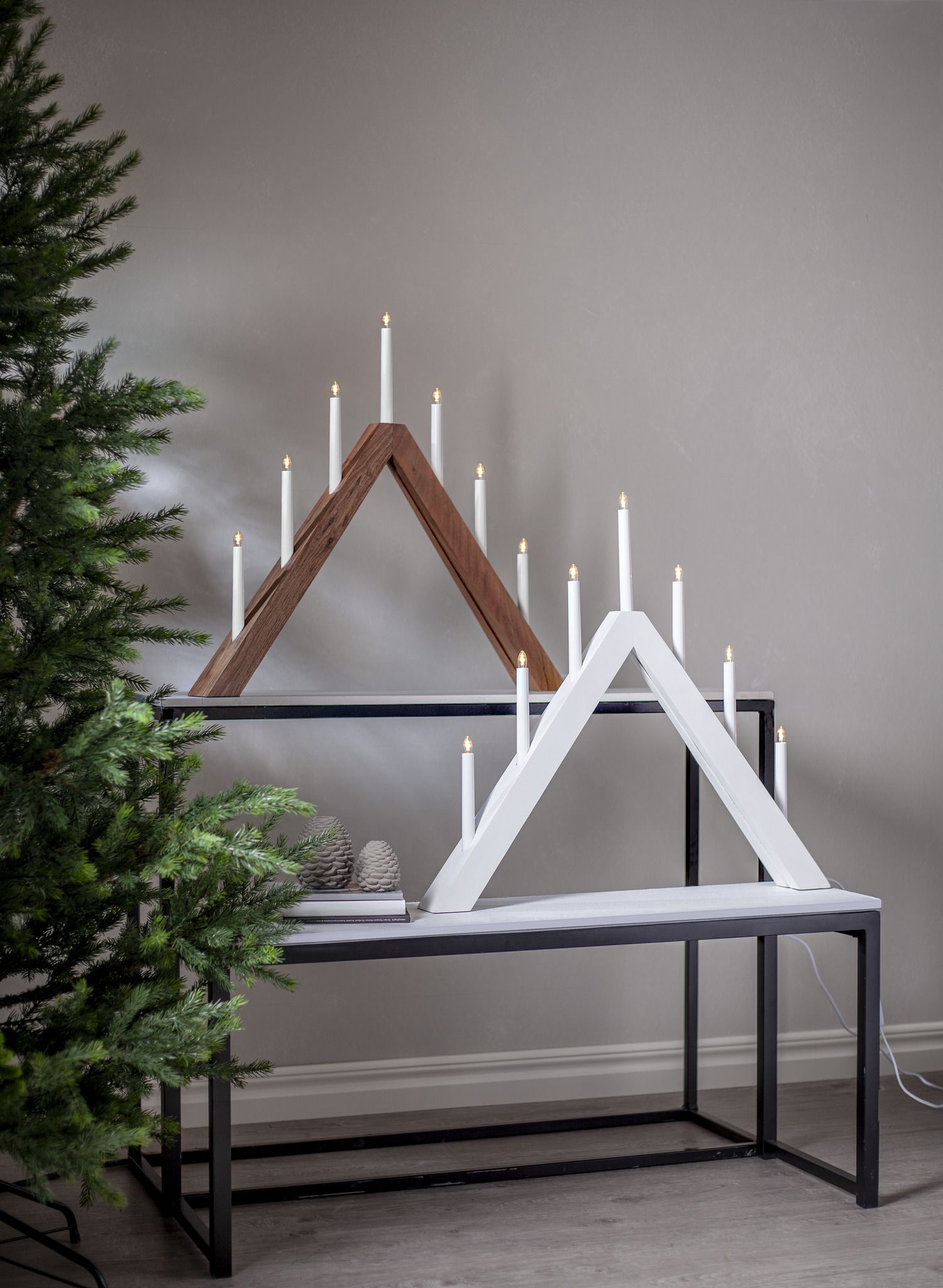 Kerzenleuchter Acca - Indoor, Weiss, 60.00cm Höhe