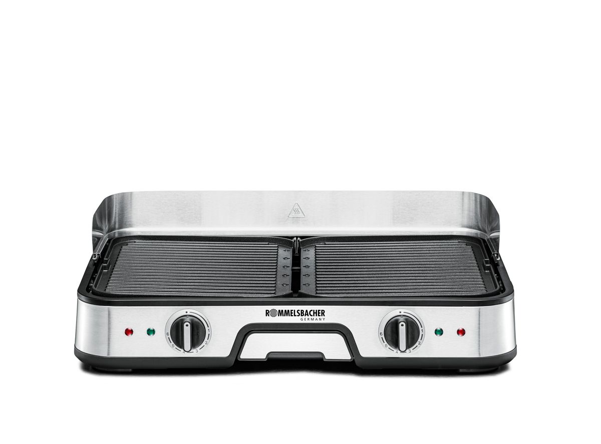 Tischgrill BBQ 2025 - 2000W, Edelstahl, Schwarz