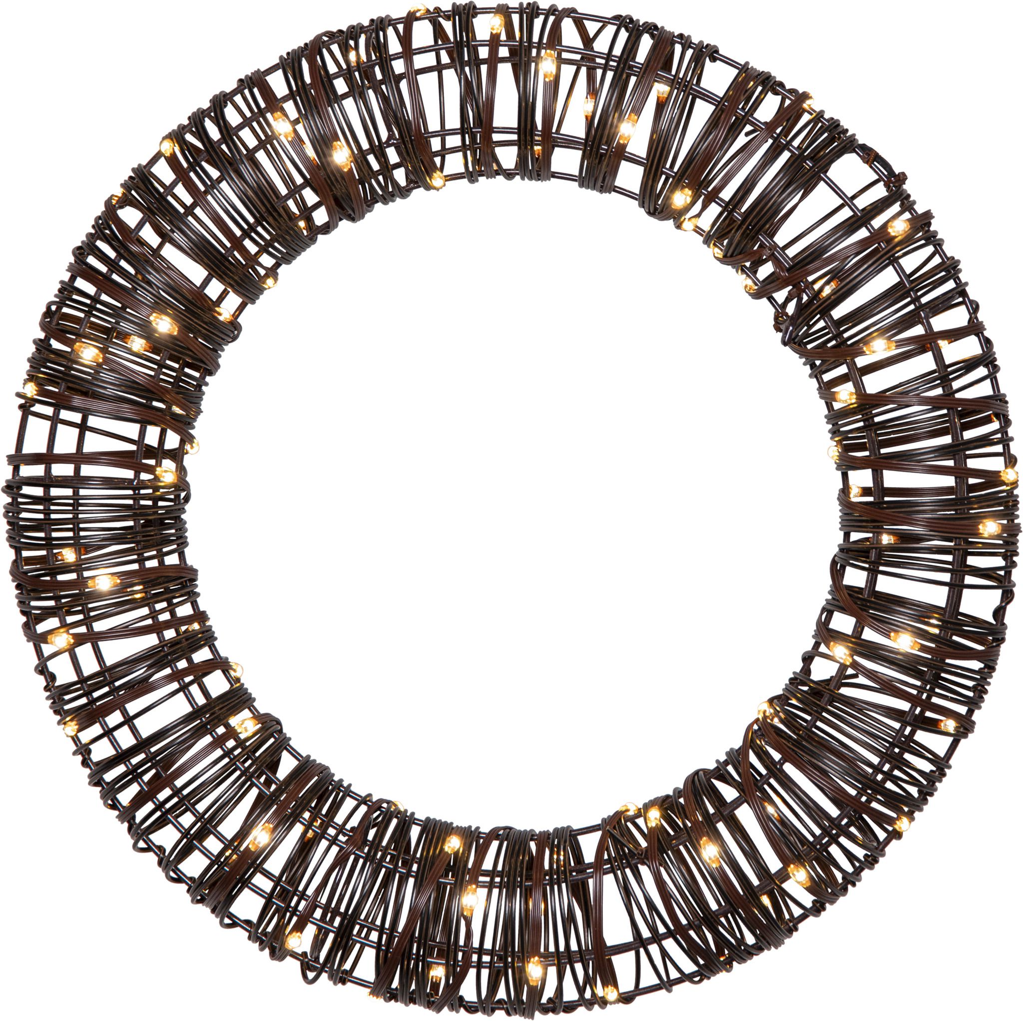 Outdoor Decoration Vicke Wreath - Indoor, Outdoor, Warmweiss, Braun