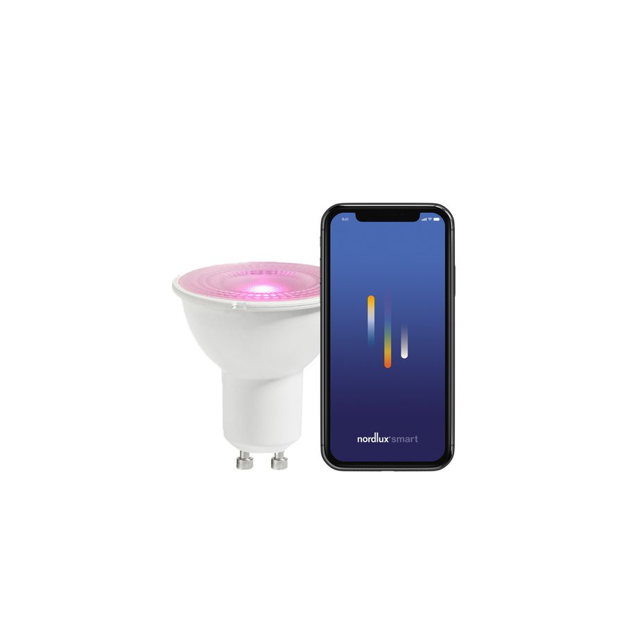 LED-Leuchtmittel Smart, GU10, RGB, Klar - 5.4W ,6500K, IP20