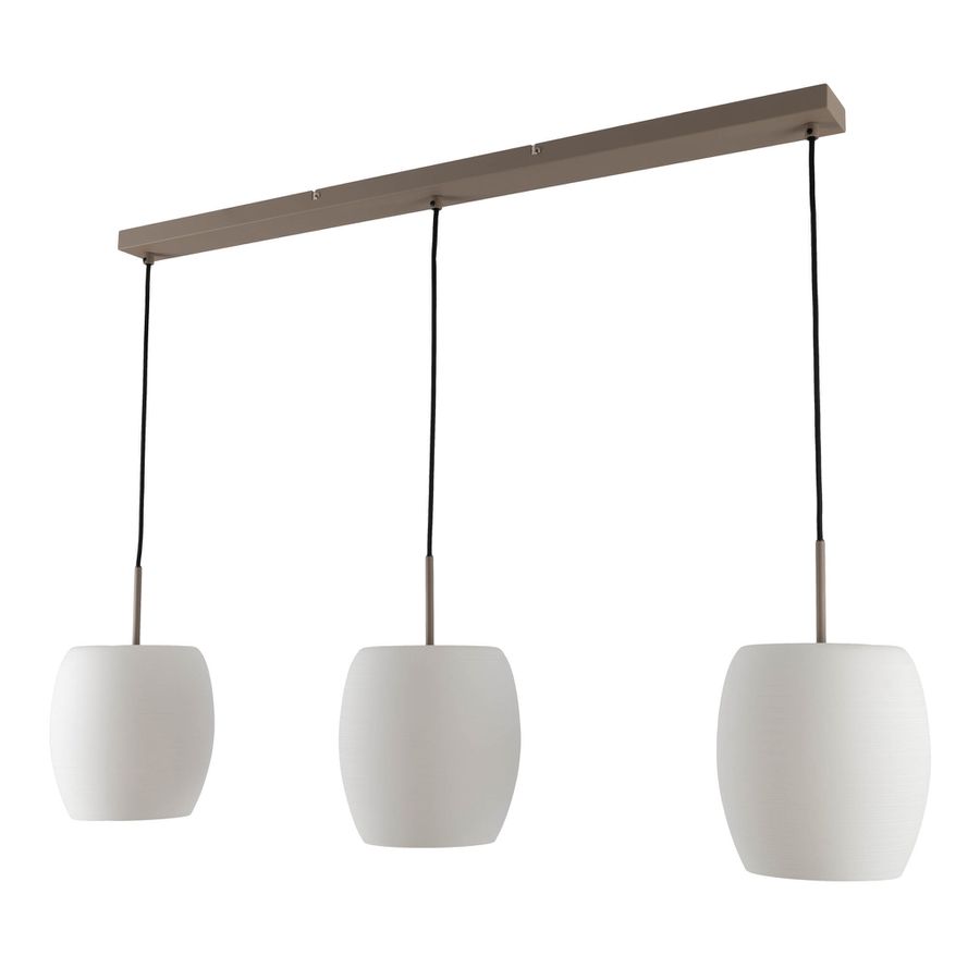 3er Pendelleuchte  NIRELIA  L: 110cm beige - IP20, E27, Beige