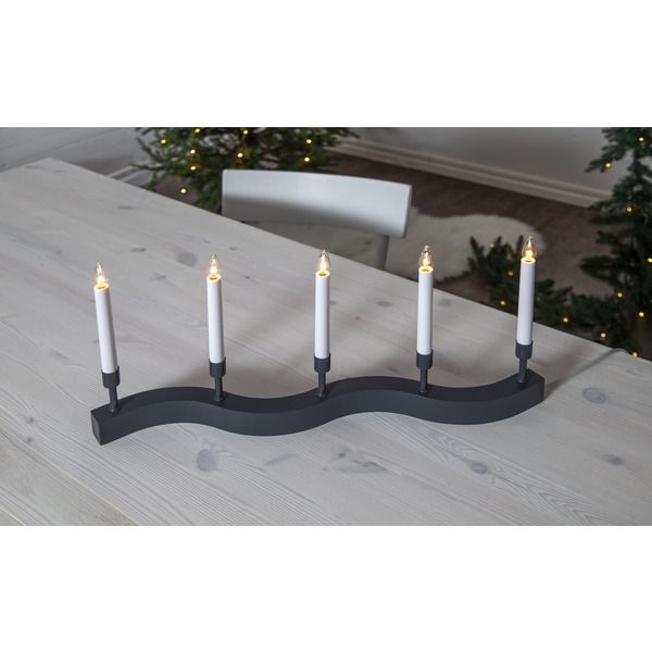 Kerzenständer Flow - IP20, Neutralweiss, 5 LED's