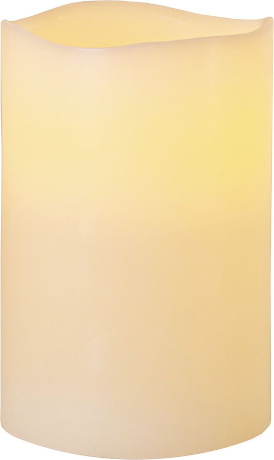 LED Pillar Kerze Big - Indoor, Elfenbein, 15cm Höhe, Timerfunktion