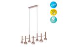 7er LED Pendelleuchte  SINGAPUR  L: 98cm kupfer - IP20, LED-Modul, Kupfer