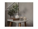 LED Pillar Kerze Flamme Dot - Indoor, Weiss, 9.5 cm höhe, Timerfunktion
