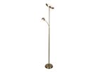 LED Stehleuchte  ROMIS  mit Lesearm H: 180cm messing matt - IP20, LED-Modul, Messingmatt