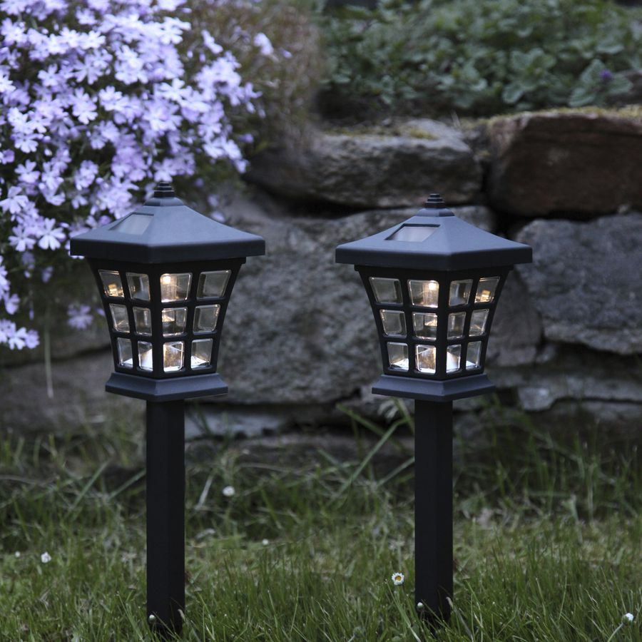 Solare Wegleuchte 2 Pack Nippon - Schwarz, Lichtfarbe Warmweiss