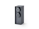 IP55 Smarte Energiesäule 3xT13 - 230V AC, max. 10A, 3xT13, IP55, schwarz-matt, rostfrei, Überlastschutz, L=125mm, B=85mm, H=230mm