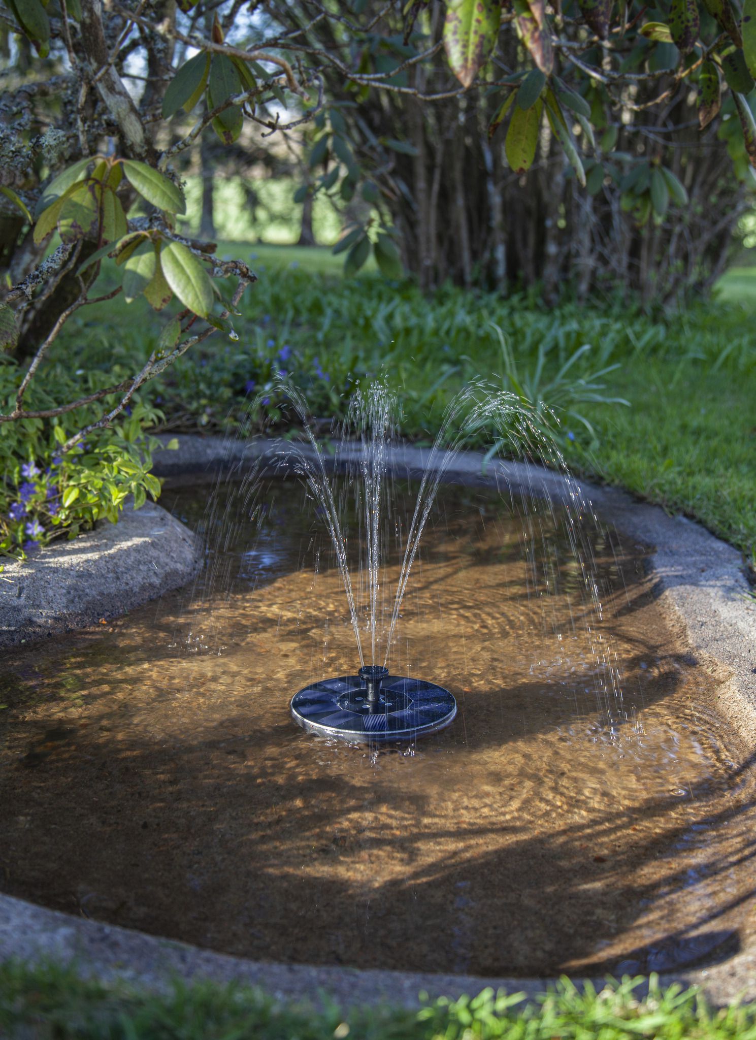 Solar Decoration Fountain - RGB, IP68, Schwarz