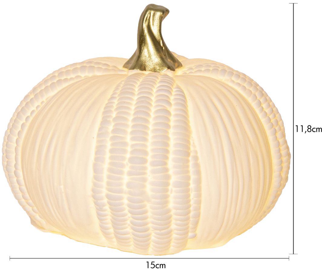 TIsch Decoration Pumpkin - Indoor, Warmweiss, Weiss