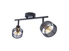 2er Deckenleuchte Spot Foro schwarz golden - E14, 80W, IP20
