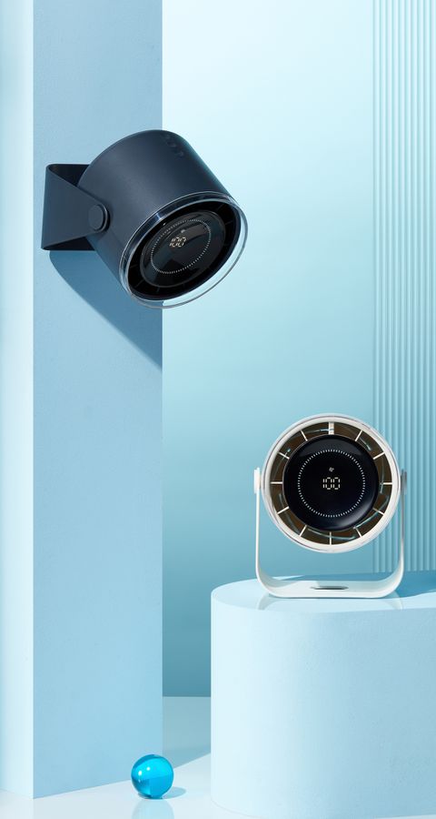 KALYPSO  Tisch- und Wand-Ventilator AF02 anthrazit - 3600mAh, inkl. USB-C Kabel, wiederaufladbar