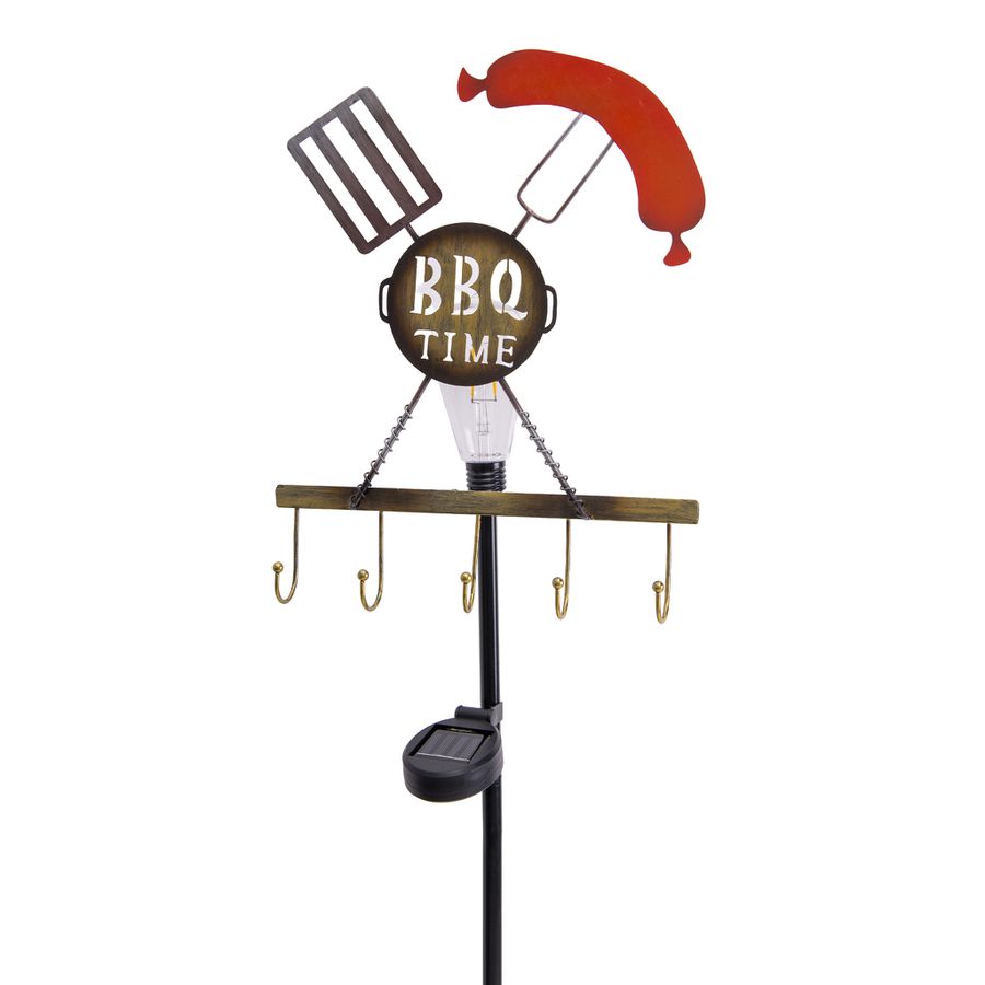 LED-Solar Erdspiess BBQ - LED fest verbaut, IP44, Warmweiss
