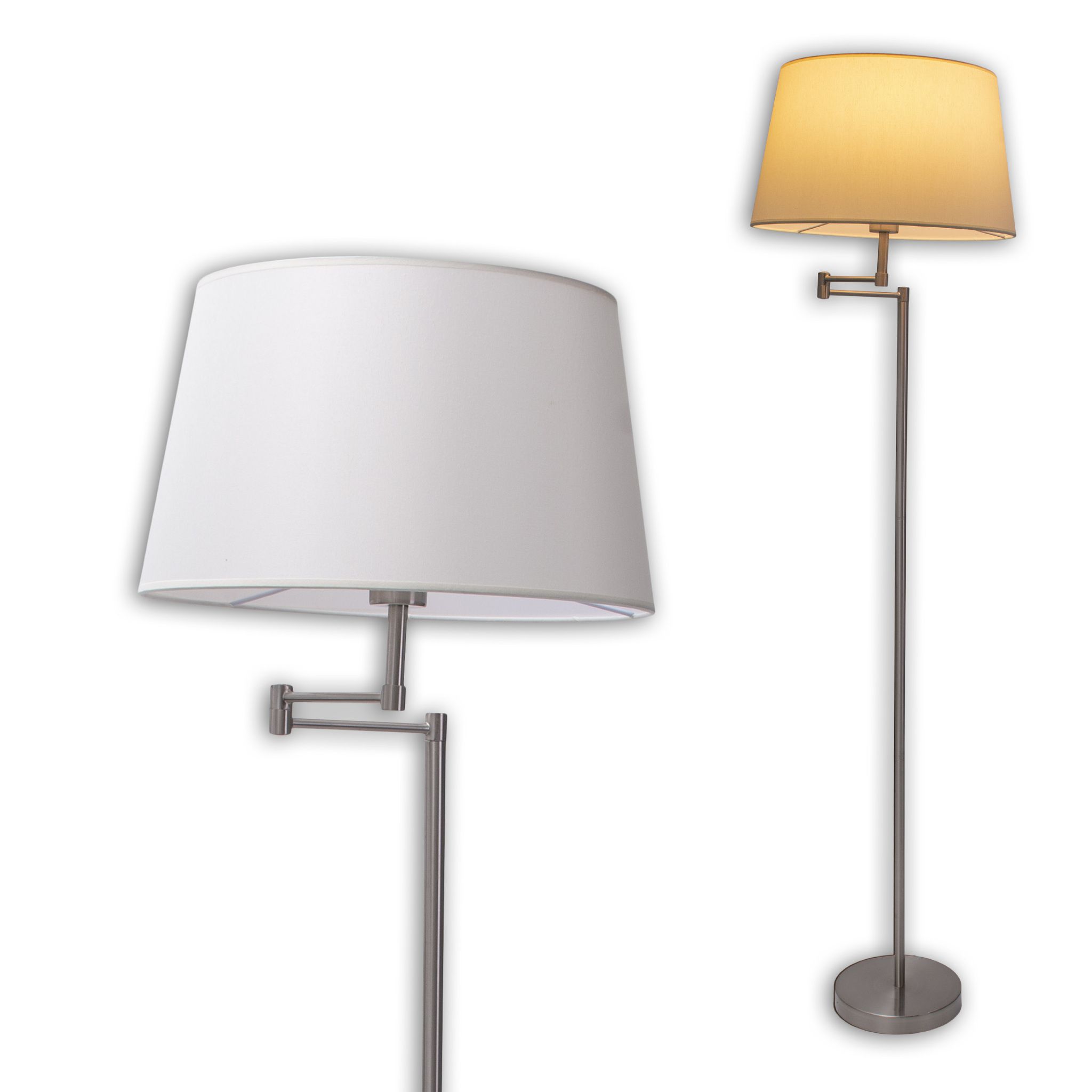 Stehleuchte Bologna h: 158cm beige - E27, IP20