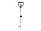 2er-Set LED-Solarleuchte HERZ mit Erdspieß H: 59 cm - IP44, 0.06W, Warmweiss
