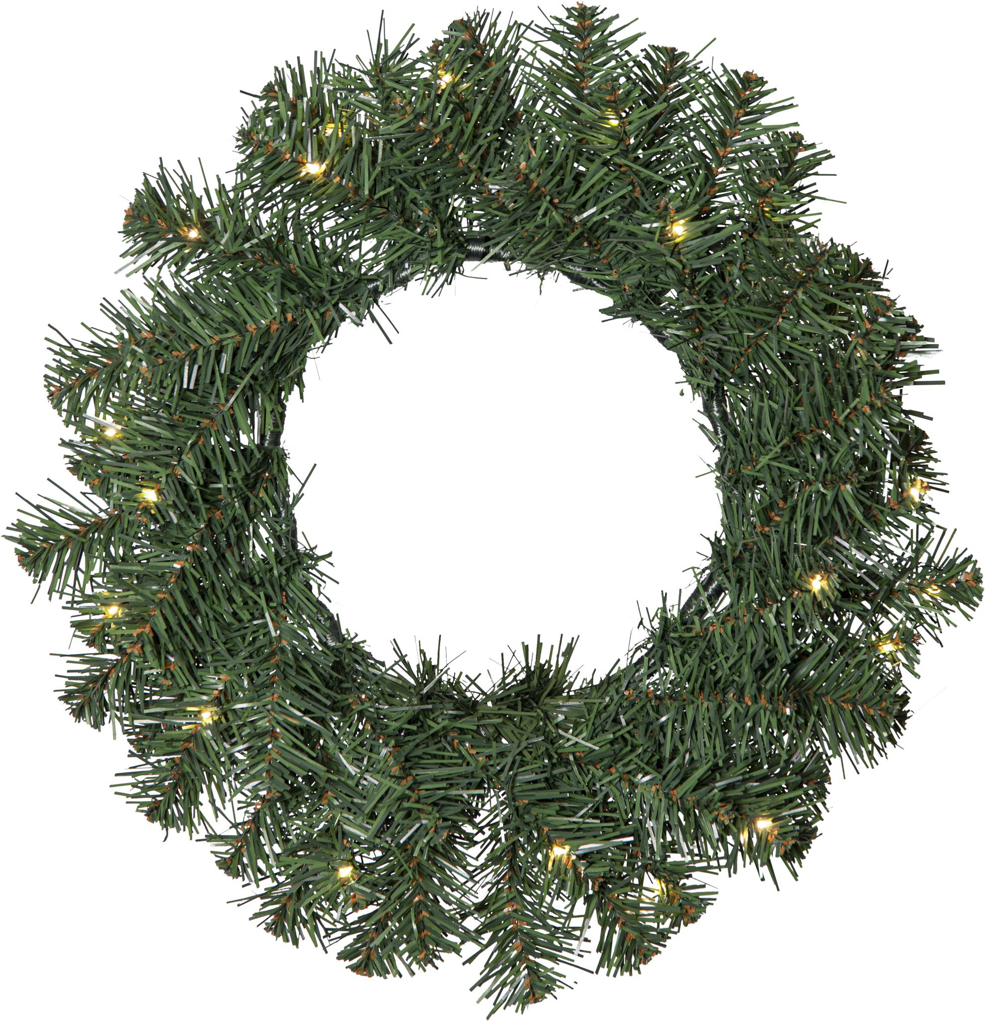 Kranz Dalbo - Indoor, Outdoor, Warmweiss, Grün