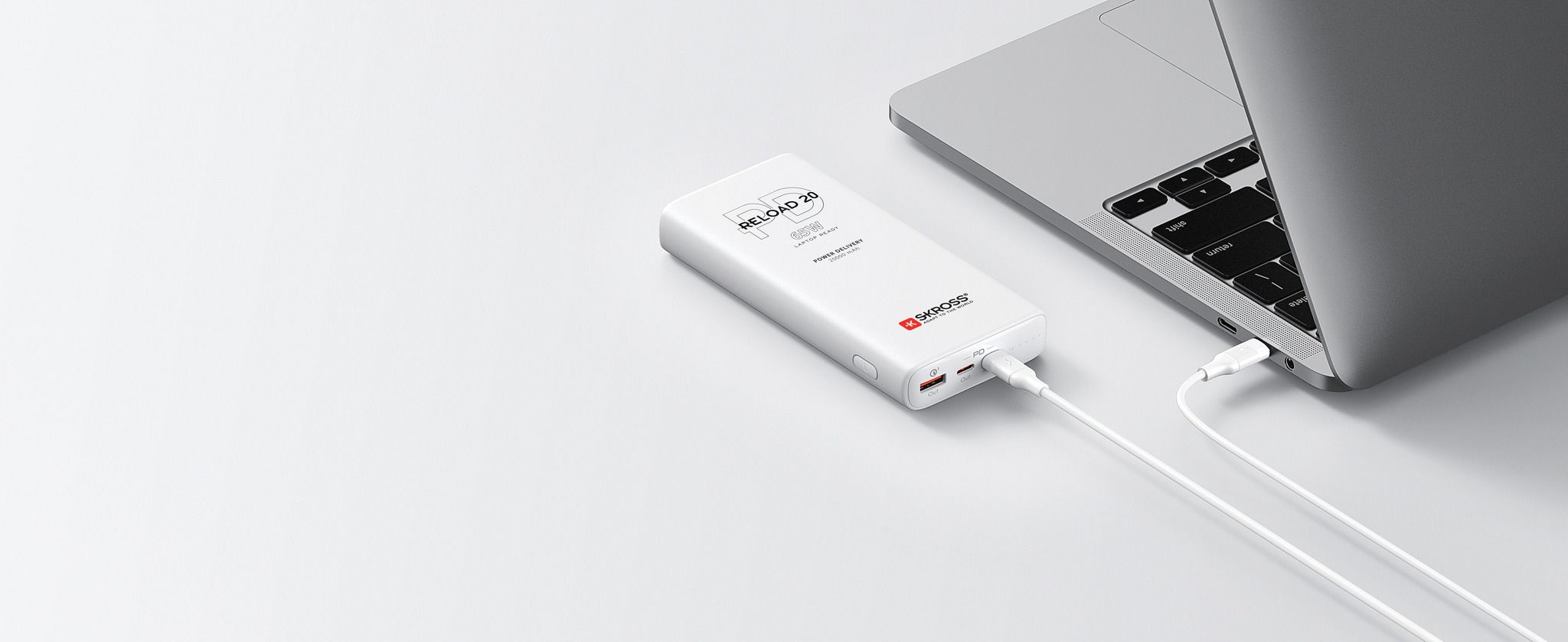 Reload 20 65W PD - 2x USB-C / 1x USB-A, 20'000mAh,  inkl. 30cm USB-C Kabel