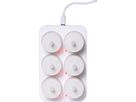 LED Kerze 6 Pack Flamme Charge - Indoor, Weiss, 8.50 cm Höhe, Timerfunktion
