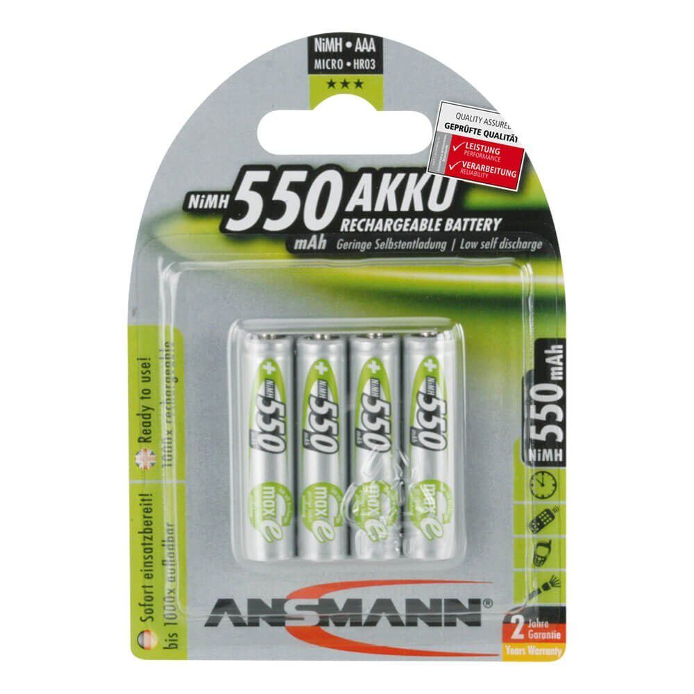 NiMH Akku Micro AAA 550 mAh maxE - 4er Blister