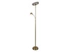 LED Stehleuchte  ROMIS  mit Lesearm H: 180cm messing matt - IP20, LED-Modul, Messingmatt