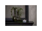 LED Pillar Kerze Flamme Marble - Indoor, Grau, 7.5cm, Timerfunktion