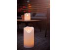 LED Pillar Kerze Flamme Grand - Outdoor, Weiss, 30cm, Timerfunktion