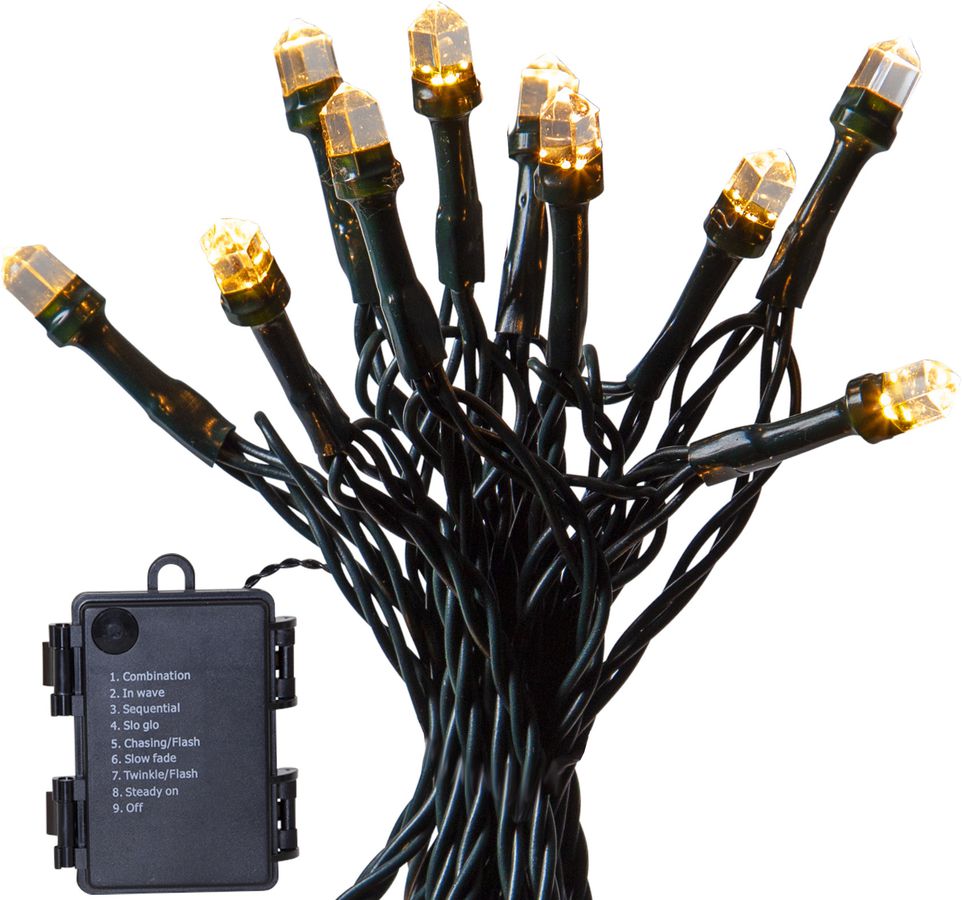 Lichterkette Diamond Star Light - IP44, Warmweiss, 80 LED's, 600cm