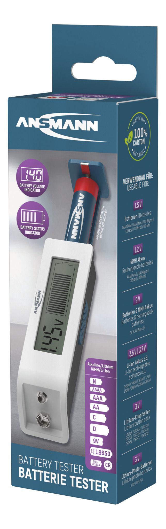 Batterietester Comfort Check - für alle gängige Batterien