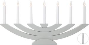 Kerzenleuchter Navida - IP20, Grau, Warmweiss