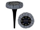 3er-Set LED-Solar Bodenleuchte KIAN mit Erdspieß / D: ca. 12 cm / grau - IP44, 0.06W, Kaltweiss