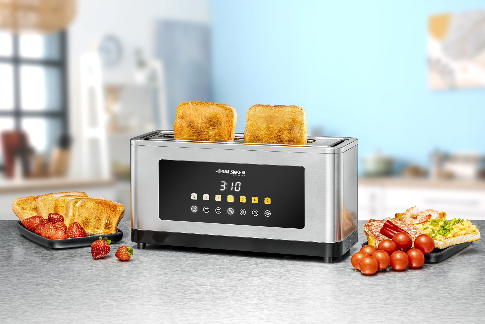 Toaster TOL 1000 - 1000W, 230V, Schwarz/Silber