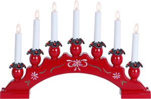 Kerzenleuchter Sanna - IP20, Rot, Warmweiss