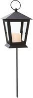 Candela da cimitero a LED Serene - Outdoor, Schwarz, 40cm Höhe, Timerfunktion