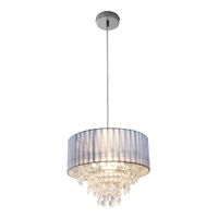Deko-Pendelleuchte Kristallo grau - E27, 40W, IP20