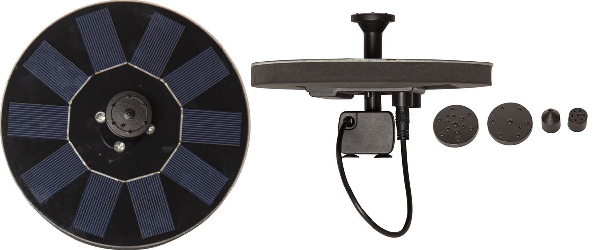 Solar Decoration Fountain - RGB, IP68, Schwarz