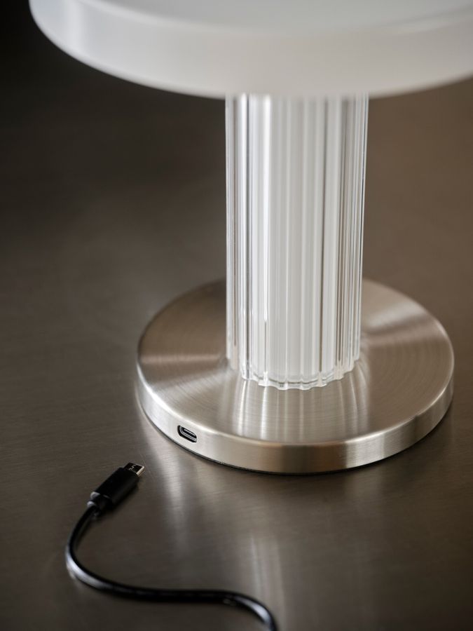 Akku Tischleuchte Trezzi Weiss - LED-Modul, 4W, 3000K, 225Lm, IP20
