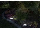 4er-Set LED-Solar Bodenleuchte mit Erdspieß - d:11.5cm grau - IP44, kaltweiss, W