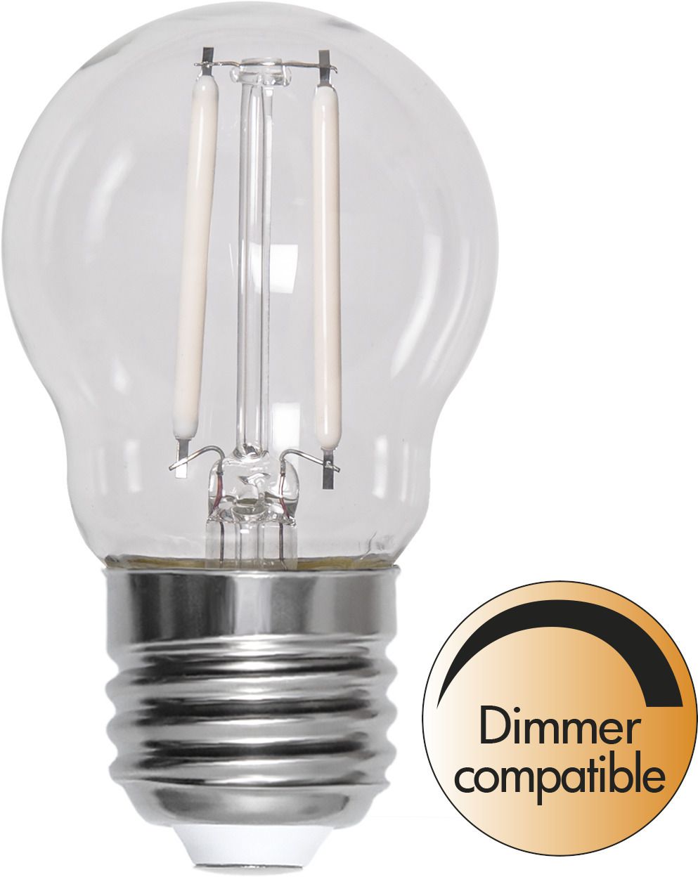 LED Leuchtmittel E27 G45 Klar Filament - E27, 250Lm, 2700K, 2W, 230V