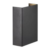 Fold 10, Wandleuchte, Schwarz - LED Modul, 2X3,5W LED, IP54