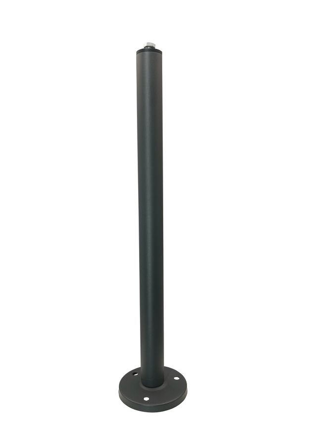 Befestiungsmast für Gartenstrahler 3W-15W - Mast L=300mm, Spike L=210mm, dunkelgrau, ink. Befestigungsscheibe D=75mm