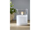 LED Pillar Kerze Flamme - Indoor, Transparent, 12.5cm Höhe, Timerfunktion