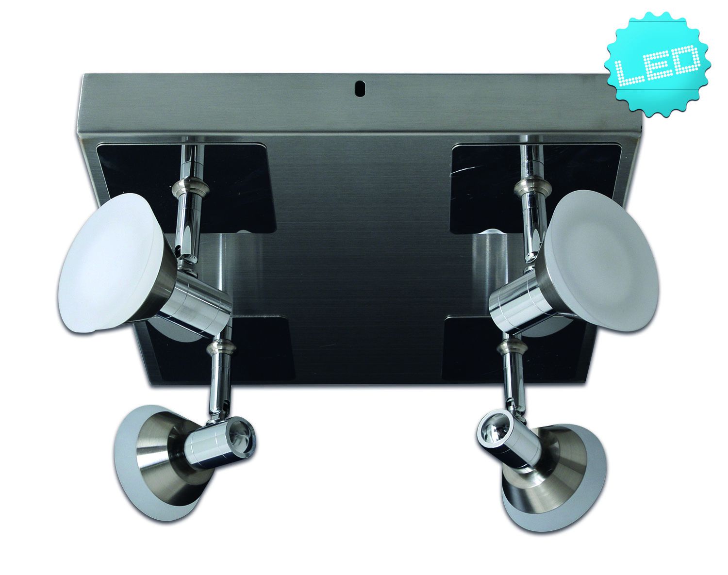 4er LED-Deckenleuchte Jericho d:28cm - LED fest verbaut, 3000K, warmweiss
